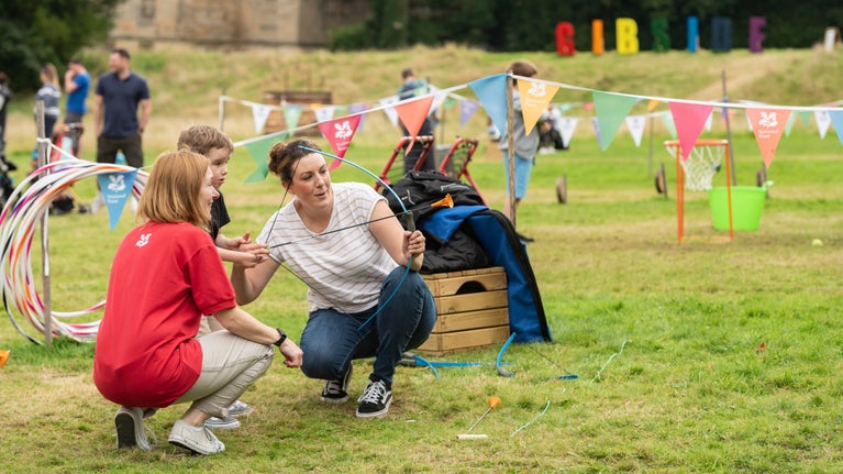 Families enjoying 'Summer of Play' activities at Gibside, Tyne & Wear